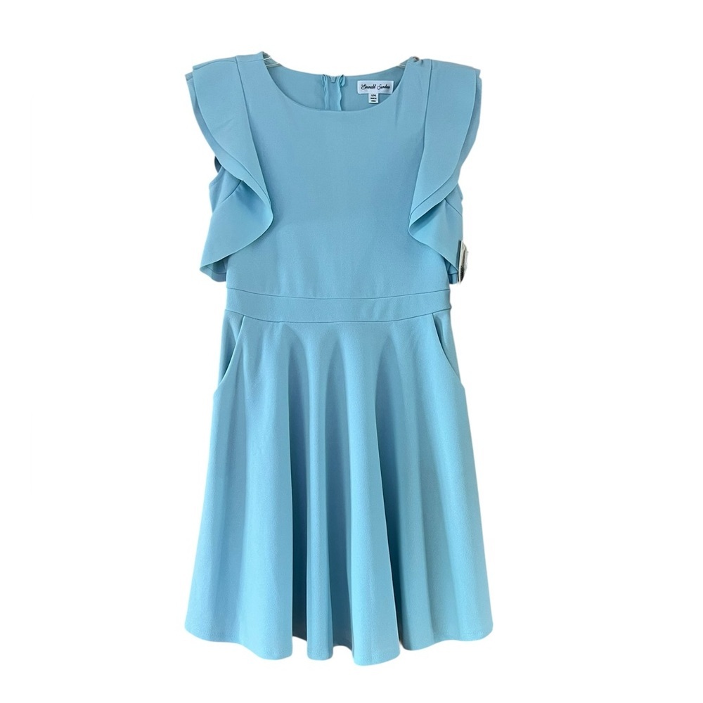 Emerald Sundae Light Blue Ruffle Dress Kids